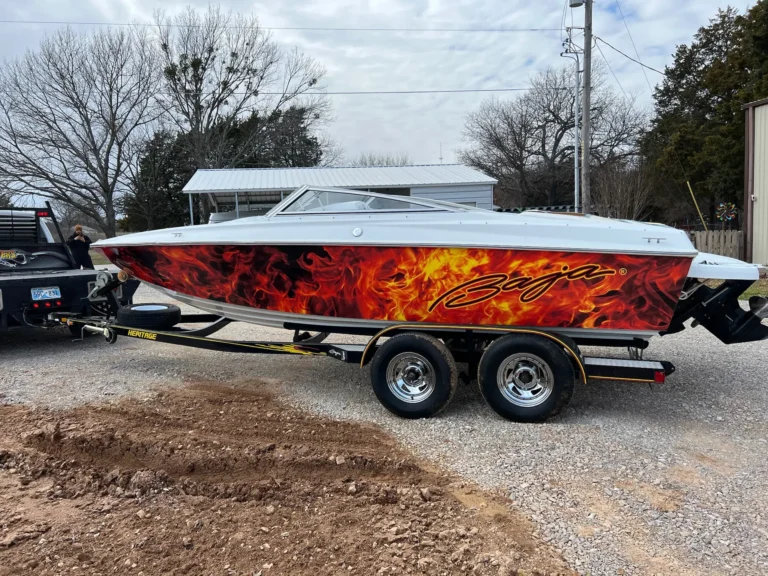 Custom Baja Boat Wrap: Bringing the Heat with Bold Design