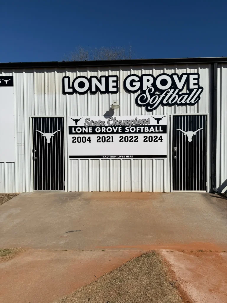 Lone Grove Softball Signage: Custom Sign, Records Board, and Door Wraps That Celebrate Team Pride