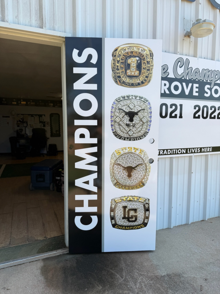 Championship Mindset: Lone Grove Schools Door Wrap Sets the Tone